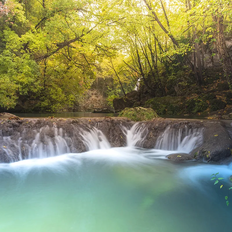 SentierElsa · il fiume Elsa tra cascatelle e bosco