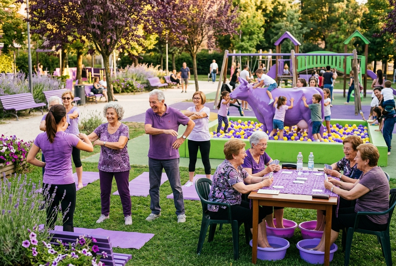 Dopolavoro Ferroviario · nonni in attività al Mucca Viola Park